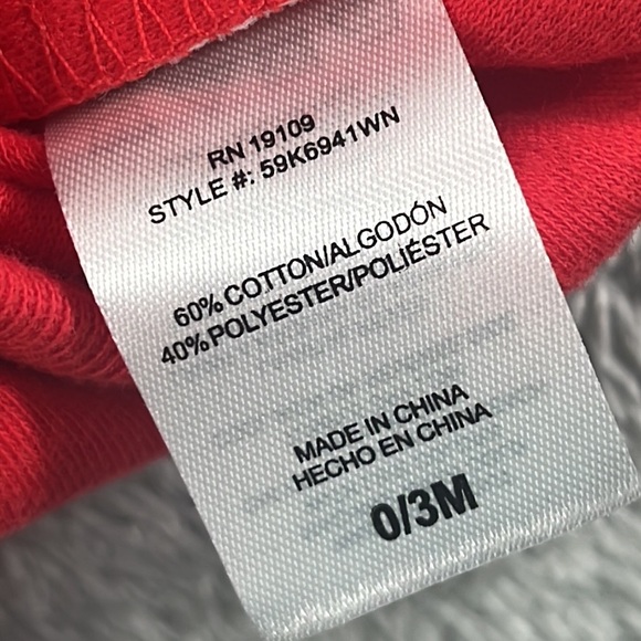 Wonder Woman 0-3 Mos Red Costume Bodysuit, Short Sleeve - Picture 3 of 5